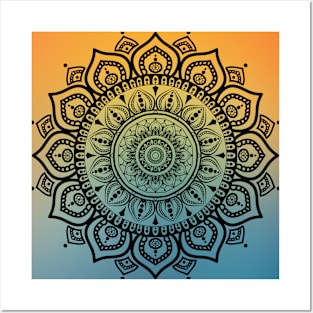 Vintage boho Indian Mandala Posters and Art